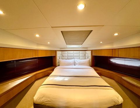 The VIP cabin forward