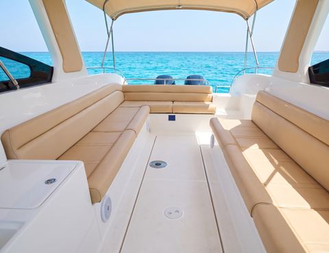 The main deck, open and shaded